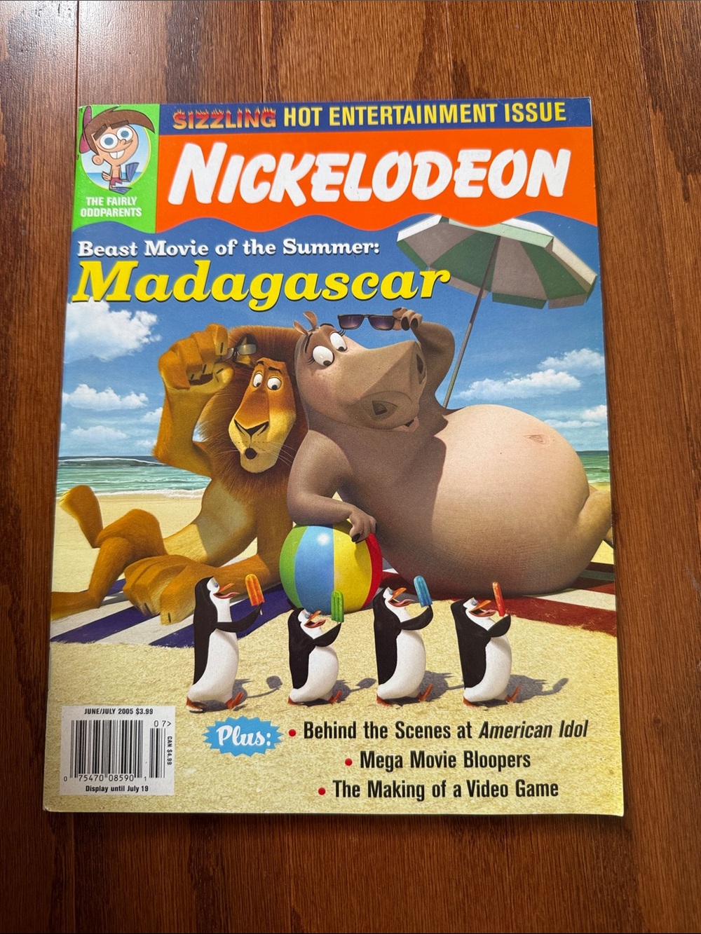 Vintage Nickelodeon Magazine June July 2005 Madagascar Cover Issue 112